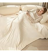 FVERWAG Heated Blanket Full Size Fast Heating - Flannel Sherpa Electric Blanket with 6 Heat Setti...