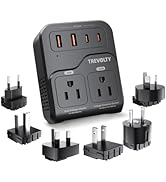 TREVOLTY 2000W Voltage Converter US to Europe, 220V to 110V Converter for Hair Dryer, 7-in-1 Euro...