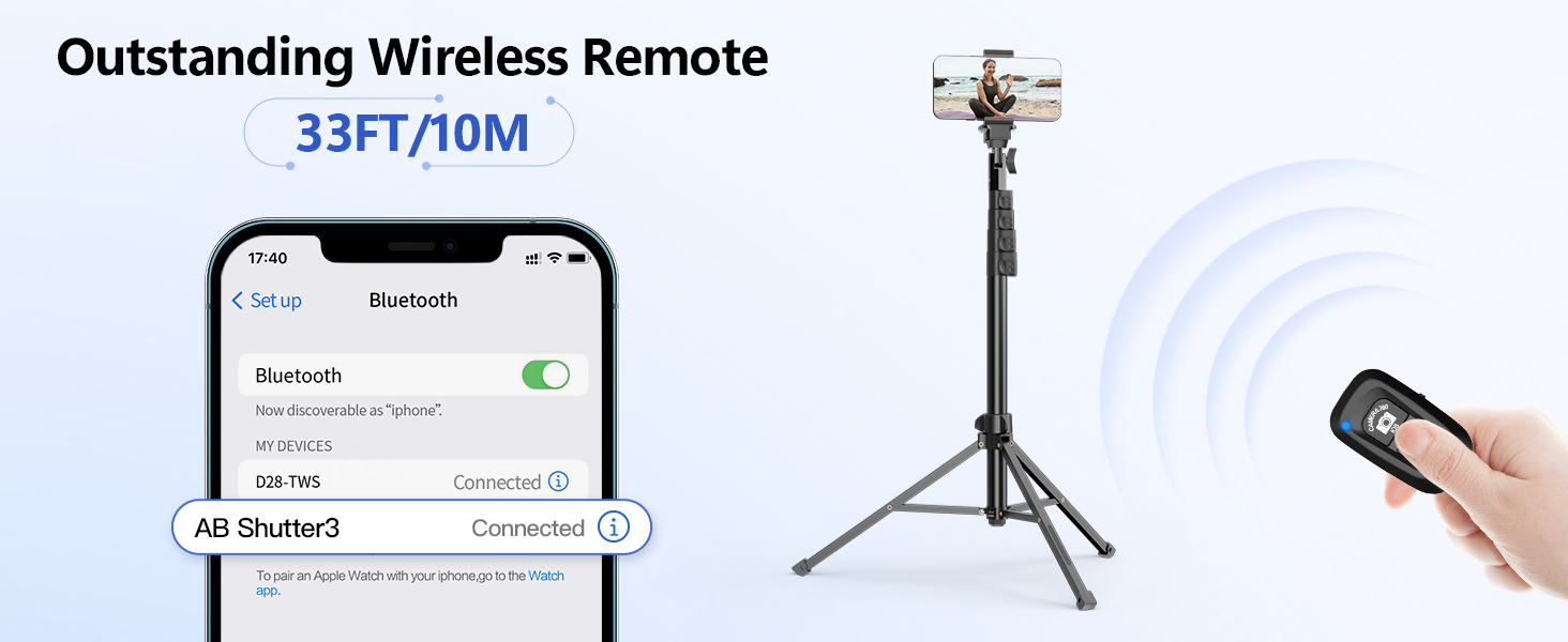 cell phone tripod with wireless remote