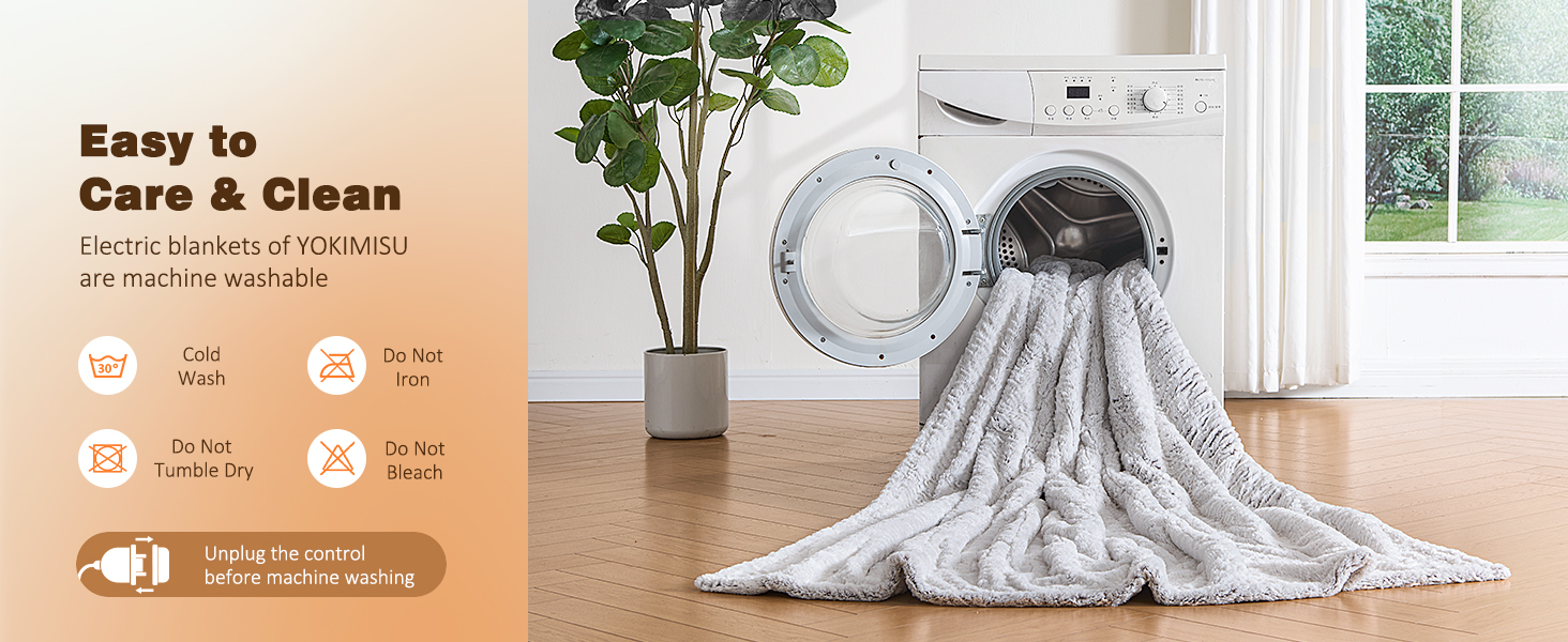 Unplug the controller before machine washing