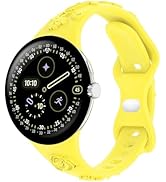 Eiavike Floral Engraved Slim Bands Compatible with Google Pixel Watch 4 3 (41mm)/Pixel Watch 2 1,...