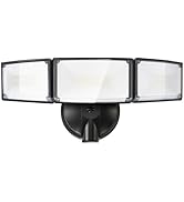 LUTEC 75W 8000LM Dusk to Dawn Outdoor Lighting, LED Flood Light Outdoor with Photocell, 5000K Day...