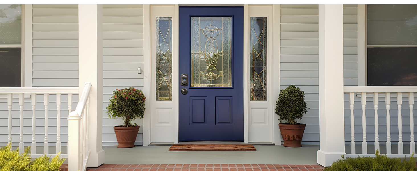 keyless entry door lock with knobs