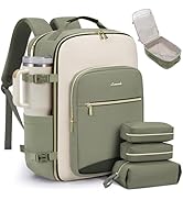 LOVEVOOK 40L Travel Backpack for Women &amp; Men, Airline Approved Carry On Luggage with 3 Packing Cu...