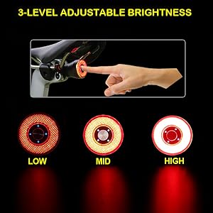bike bicycle smart tail rear back light usb c rechargeable auto on off waterproof bright cycling led