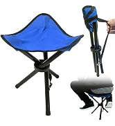 Travel Folding Camping Stool, Use Height 14.6" and Maximum Weight 210 lbs Outdoor Portable Tripod...