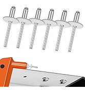 Sunxeke 100pcs Aluminum Large Flange Blind Rivets, 3/16" x 3/8", Flange Diameter 5/8" (16 mm), Po...