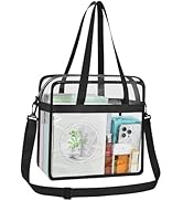 USPECLARE Clear Tote Bag for Stadium Events, 12x6x12 Transparent Stadium Bag for Work, Sports Gam...