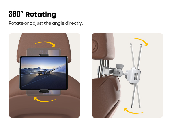 headrest tablet mount