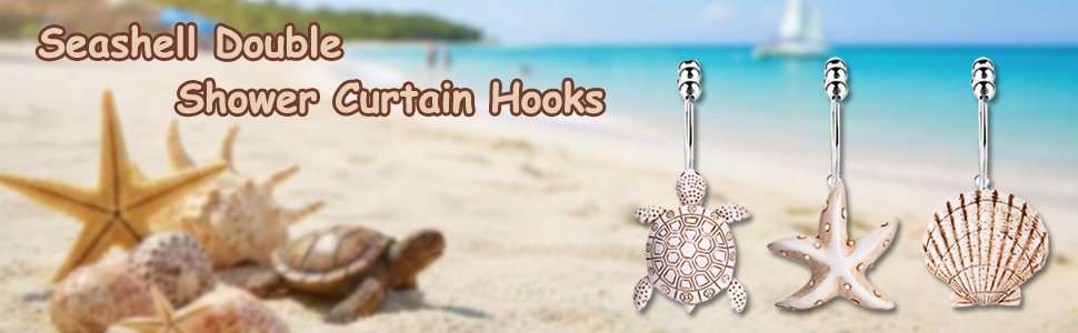 Double Shower Curtain Hooks