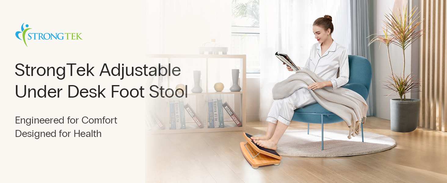 StrongTek Adjustable Under Desk Footrest