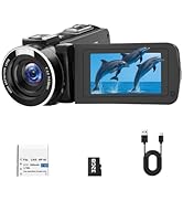 Camcorder Video Camera, Digital Camera 1080P 18X Digital Zoom Cam Corder with Fill Light, 3" 270°...