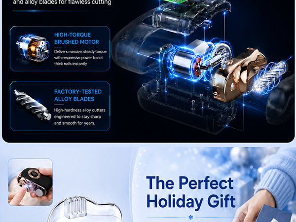 See the details of the nail clipper&amp;#39;s strong motor and high-hardness blade