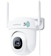 ZUMIMALL 4MP Security Camera Outdoor, 5G/2.4G WiFi Outdoor Security Camera with 360°PTZ, 24/7 Wir...
