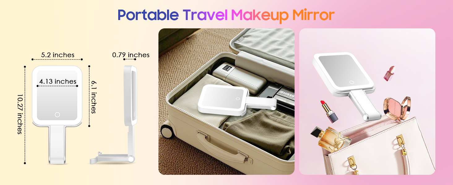 lighted makeup mirror with magnification
