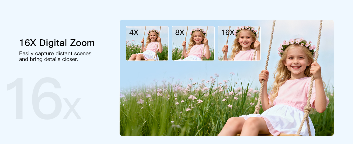 16X Digital Zoom