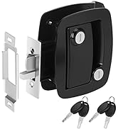 WELLUCK RV Entry Door Lock with Paddle Deadbolt, 100% Metal Camper Door Latch Handle, Zinc Alloy ...