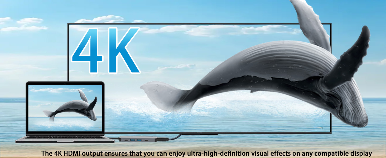 USB C Hub 5-in-1 with 4K HDMI