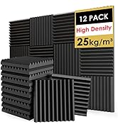 FONESO Acoustic Panels High Density Soundproof Foam Panels for Walls, Sound Absorbing Panels, Aco...