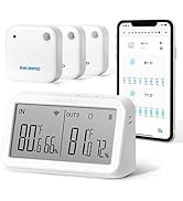 INKBIRD WiFi Digital Indoor Monitor Set, Bluetooth Temperature and Humidity Monitor with 3 Sensor...