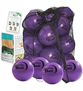 Bender Ball Official Club Kit (Set of 25, Purple), Original Soft 9 Inch Pilates Ball, Small Exerc...