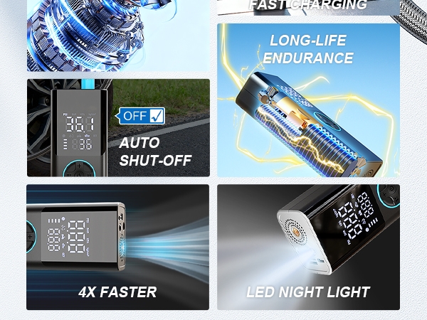 LED FLASHLIGHT &amp; POWER BANK &amp; TIRE PUMP IN ONE