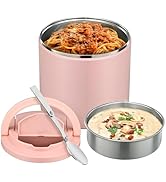 40oz Insulated Food Jar-Say Goodbye to Spills&amp;Cold Meals|QuickLift Airtight Leak-Proof Lid Thermo...
