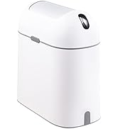 ELPHECO Motion Sensor Bathroom Trash Can, 2.5 Gallon Waterproof Trash Bin with Butterfly lid, Bat...