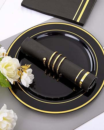 BLACK GOLD NAPKINS
