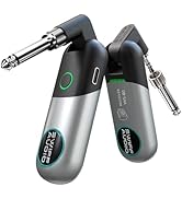 Wireless Guitar System, SWIFF AUDIO Wireless Guitar Transmitter Receiver with 10 Channels, Dual I...