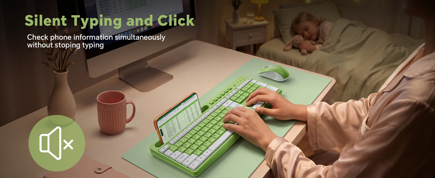 Quiet keyboard and mouse