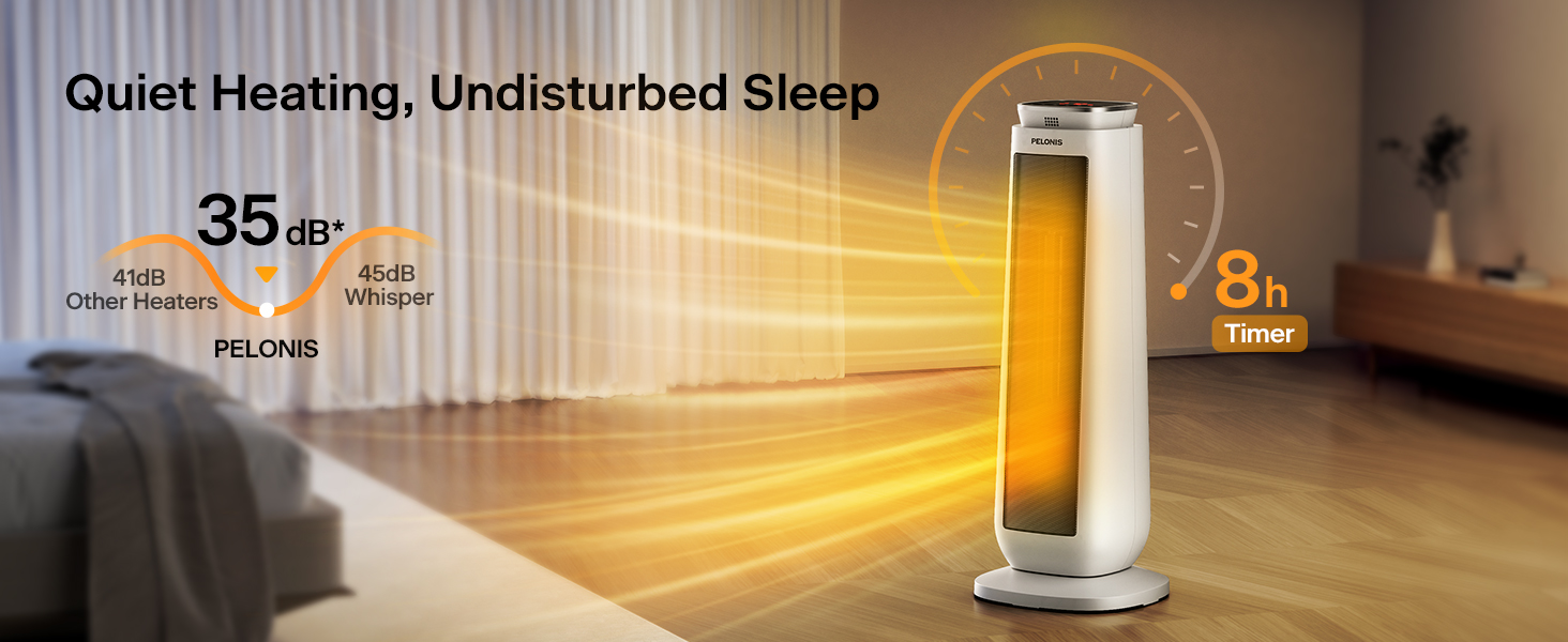 quiet heating, noise level of 35dB