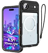 Underwater Case for iPhone 17 Air 6.5", IP68 [6.6FT Military] Waterproof Shockproof Full Body Pro...