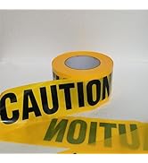 Ni-JASW Yellow Caution Tape 3 inch x 656 feet, Heavy Duty Barricade Warning Message Tape for Them...
