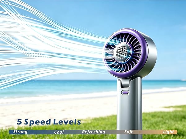 portable fan,fan portable,handheld fan,personal fan,portable handheld fan 5 speed level strong wind