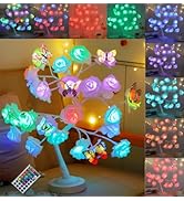 Enchanted Rose Flower Tree Lamp - 16 Vibrant Colors with Remote Control - Ideal Gift for Women, T...