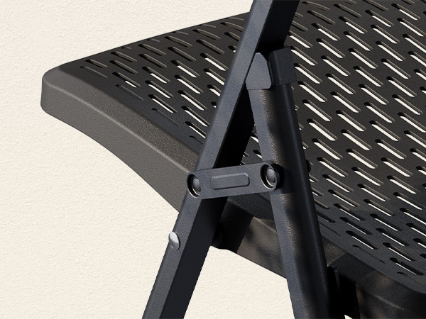 Stable Steel Structure + Durable Molded Plastic Mesh Seat