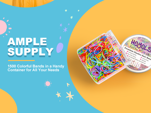 Baby Hair Ties Hair Rubber Bands for Toddler Infants Kids Girls Thin Small Hair Elastics TPU 1500