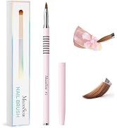 MelodySusie 3D Kolinsky Acrylic Nail Brush, Professional Nail Art Sculpture Brush with Pink Metal...