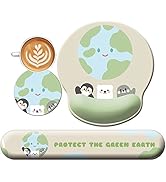 3-in-1 Cute Mouse Pad and Keyboard Wrist Rest [ 20% Larger] Anime Kawaii Gel Wrist Rest with Non-...