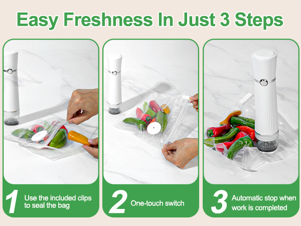 Vacuum Sealer for Food Food Saver Vacuum Sealer Machine Compact Handheld Vacuum Sealer