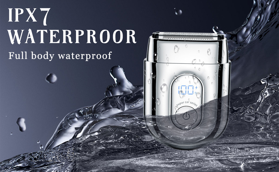 Electric Razor for Men,IPX7 Waterproof &amp;amp; Wet/Dry Use