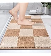 PURRUGS Machine Washable Matting Free Bathroom Rug 20" x 30", Non-Slip Dense Pile Bath Mat, Super...