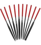 KALIM 10Pcs 6.3 inches Needle File Set Hardened Alloy Strength Steel Files, 150-Grit, Suitable fo...