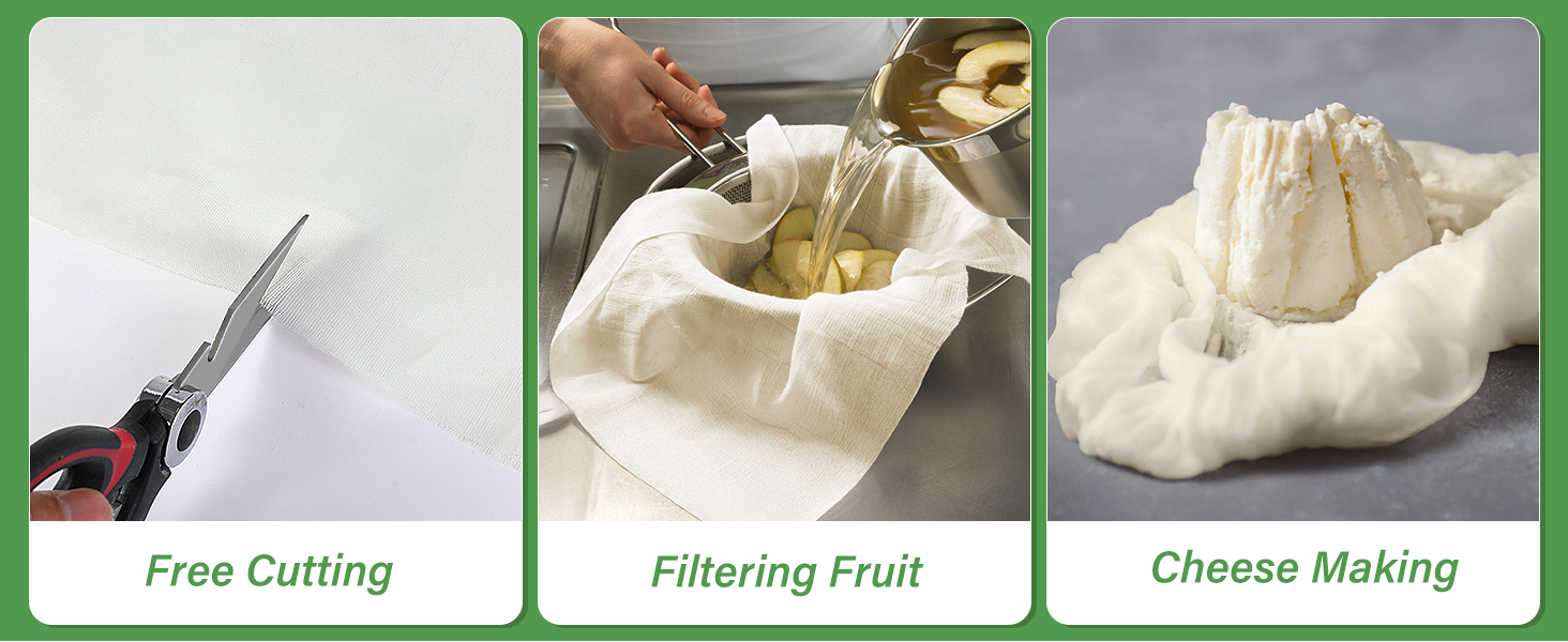Free cutting, filter fruit, making cheese