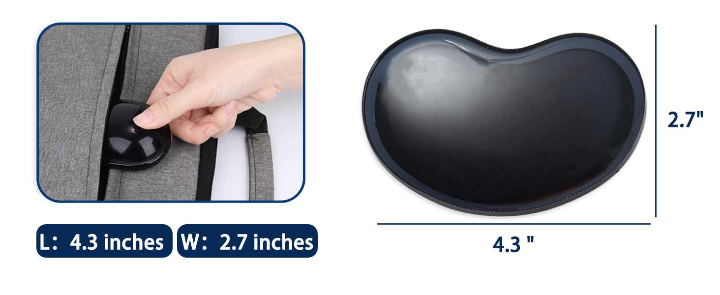 L:4.3 inches W: 2.7 inches