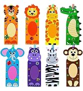 Winlyn 32 Sets Jungle Animal Craft Kits DIY Jungle Safari Zoo Wild Animal Bookmarks Decorations A...