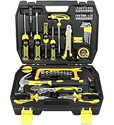 DOWELL Tool Set 49-Piece Home Repair Hand Tool Kit with Plastic Tool Box Storage Case