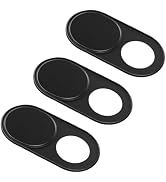 PRESSINART 3Pcs Webcam Cover Slide Black 0.04 Inch Ultra Thin Laptop Camera Cover Metal for Mini ...