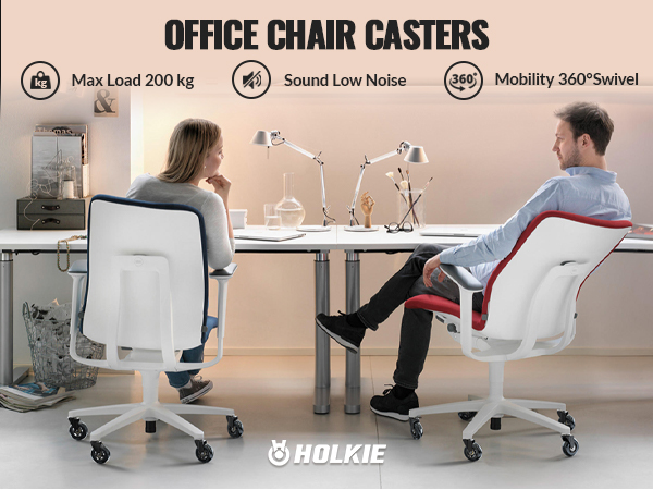 5 heavy duty computer gaming roller blade wheels office rubber casters for office set of 5